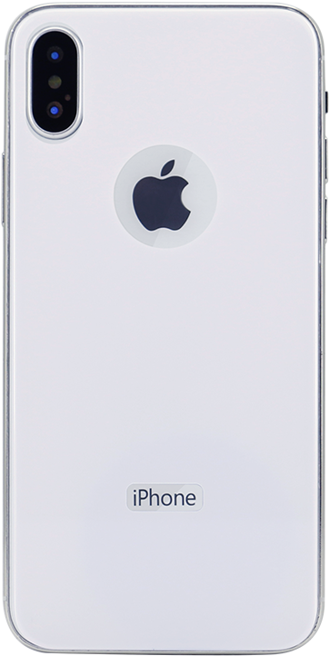 Iphone X Back Silver (800x800), Png Download