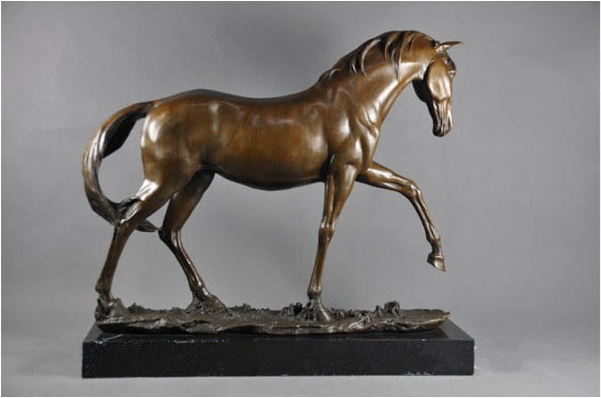 Modern Classic Handmade Real Bronze Horses Sculptures - Horse (350x350), Png Download