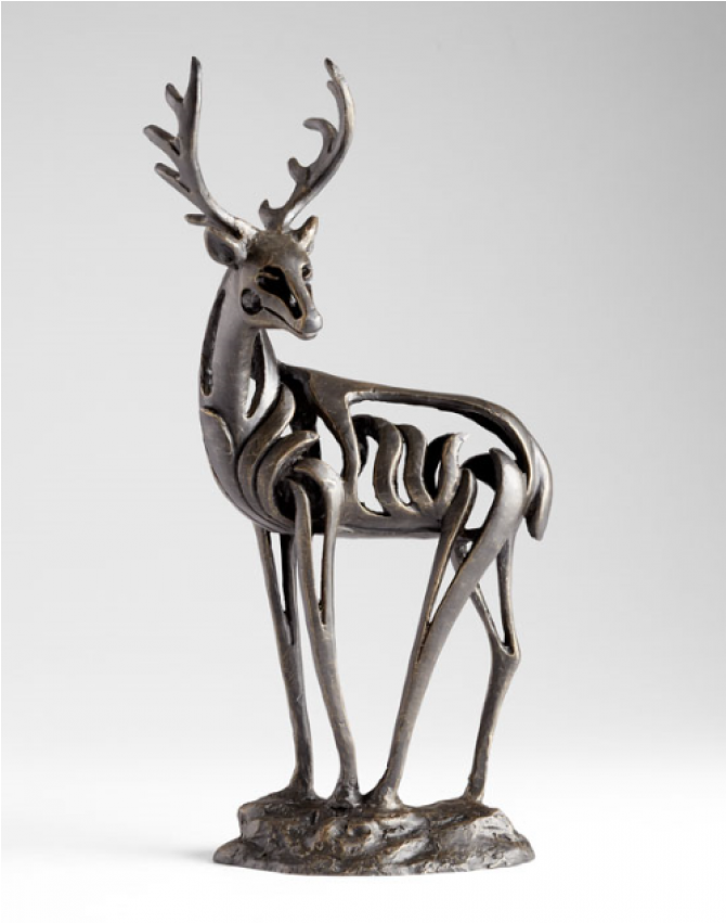 Cyan Design 05272 Old World Duray Deer Sculpture (900x850), Png Download