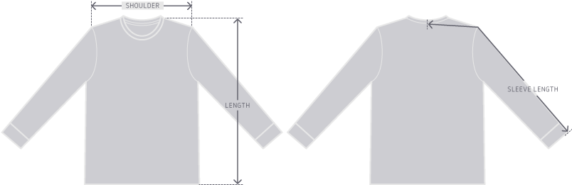 Garment Measurement Illustration - Yokeless Shirt (813x289), Png Download