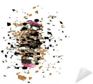 Fragmented 3d Abstract Graffiti Modern Sculpture Render - Painting (400x400), Png Download