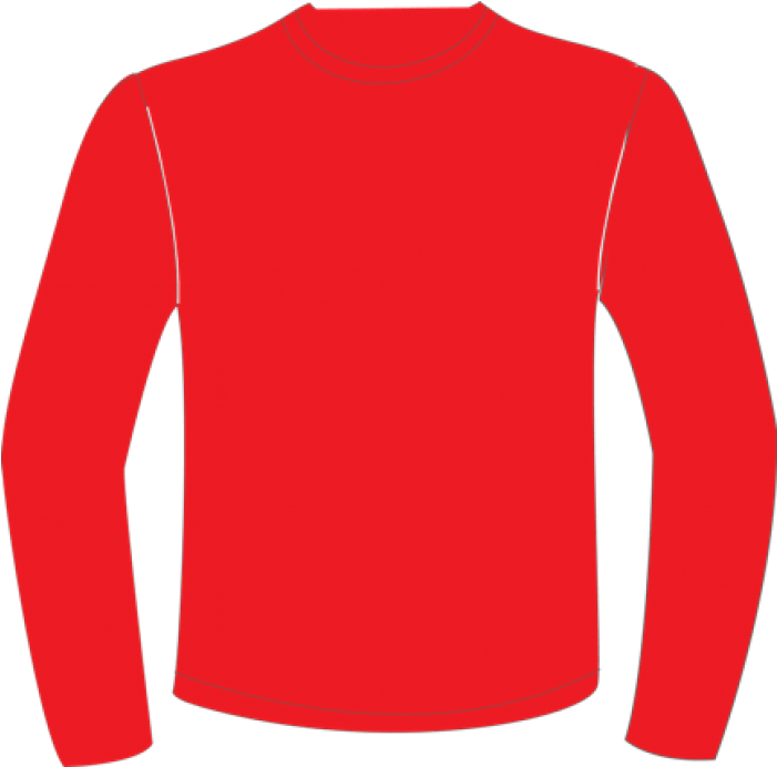 T Shirt Long Sleeve Red (433x428), Png Download