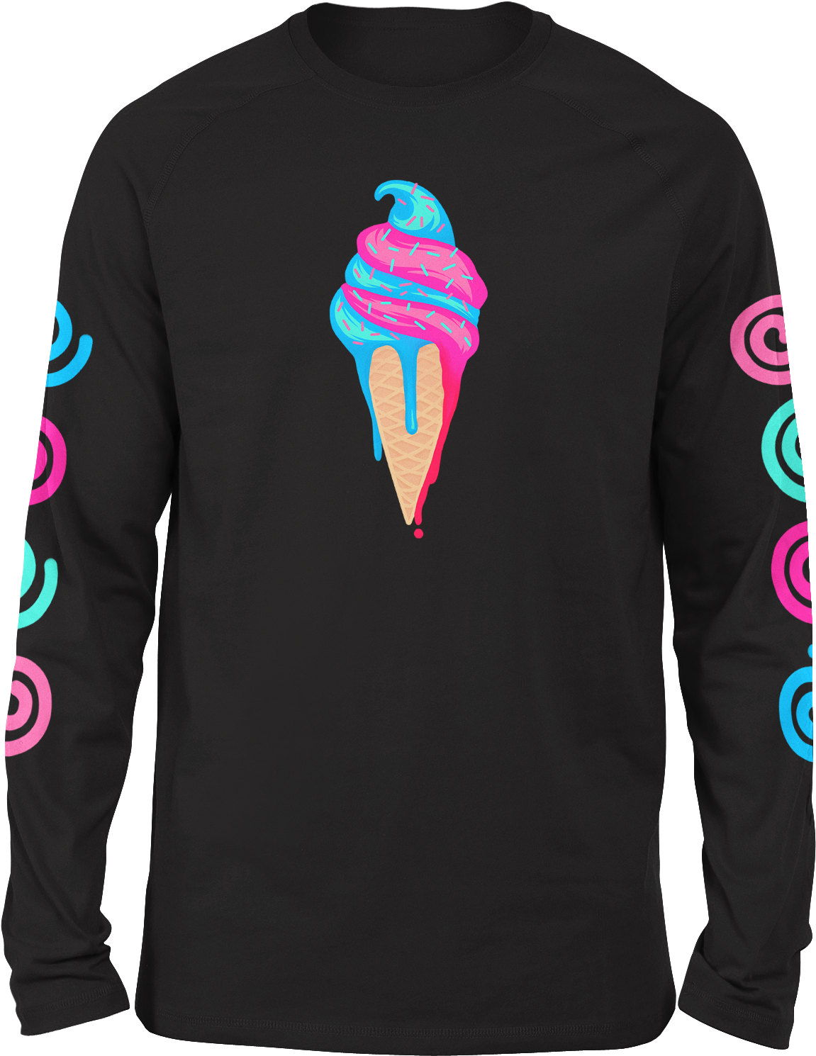 Mad Mike Ice Cream Long Sleeve Shirt - Hogwarts School Of Witchcraft And Wizardry (2000x2000), Png Download