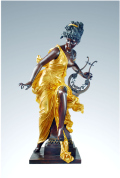 Modern Western Classical Copper Lady Statue Bronze - Sculpture (350x350), Png Download