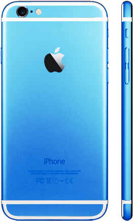 Iphone 6 Back Png - Iphone 6 Plus Blue Back Housing (480x480), Png Download