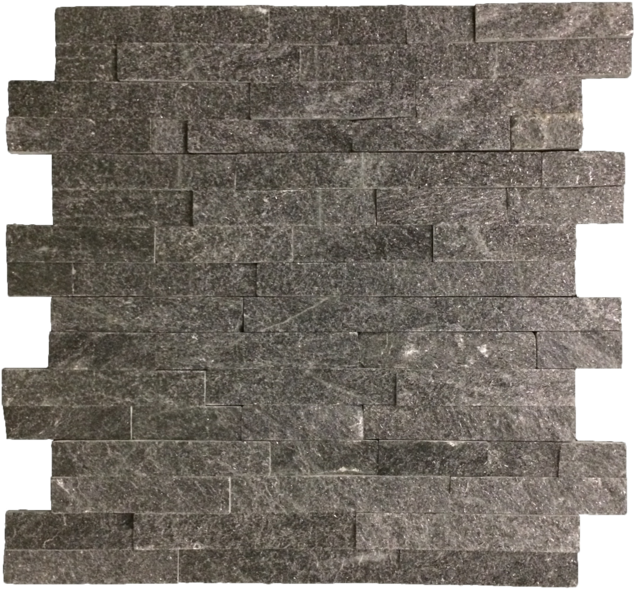 Night Glitter Quartzite 6" X 24" Interlocking Ledgerstone - Floor (640x602), Png Download