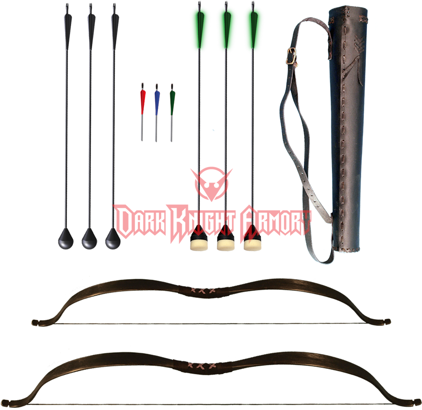 Ready For Battle Bow With Arrows And Quiver - Arrow (850x850), Png Download