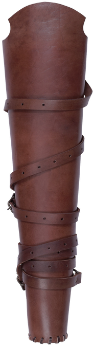 Quiver Made Of Brown Leather With Back Strap - Mittelalter Köcher (498x697), Png Download