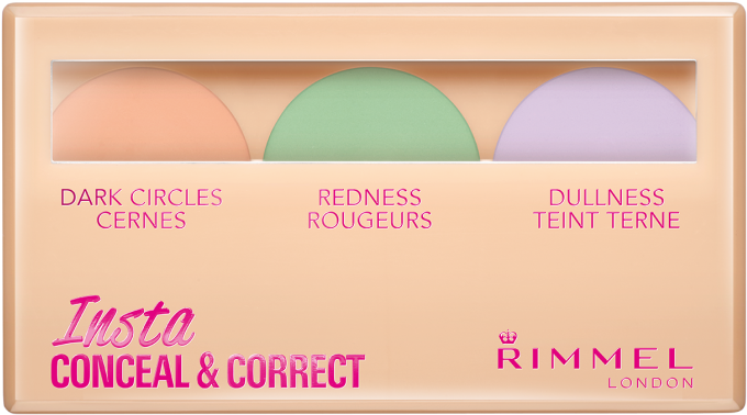 Insta Conceal & Correct Palette - Insta Conceal And Correct Rimmel (780x455), Png Download