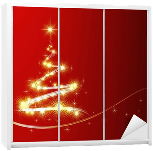 Vinilo Para Armario Árbol De Navidad Brillante Con - Christmas Tree (400x400), Png Download