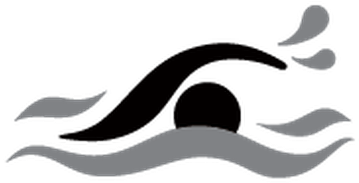 Competitive Swimming Clipart - Cartoon Black And White Swimmer (399x399), Png Download