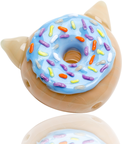 Glazed Donut Kitty Hand Pipe - Unique Item For Weed (600x600), Png Download