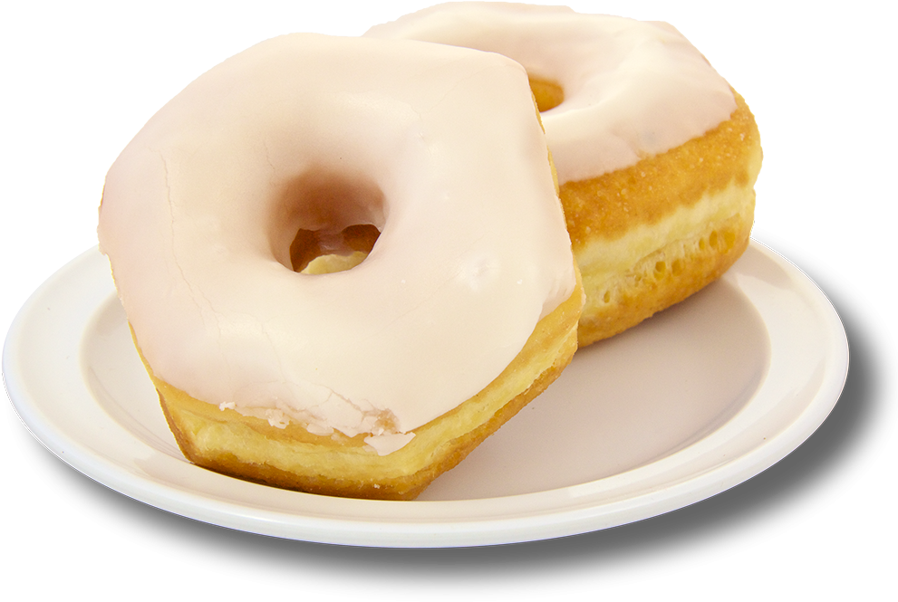 Iced / Coated Donuts - Dona Chocolate Blanco (1024x768), Png Download