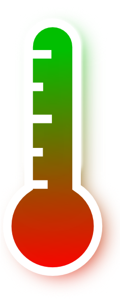 How To Set Use Red To Green Gradient Thermometer Clipart - Thermometer Red To Green (288x597), Png Download