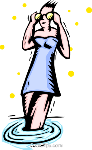 Wading In Shallow Water Royalty Free Vector Clip Art (296x480), Png Download