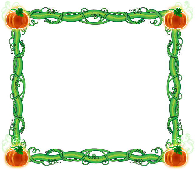 Pumpkin Frame Clipart - Pumpkin Vine Clipart (1024x564), Png Download