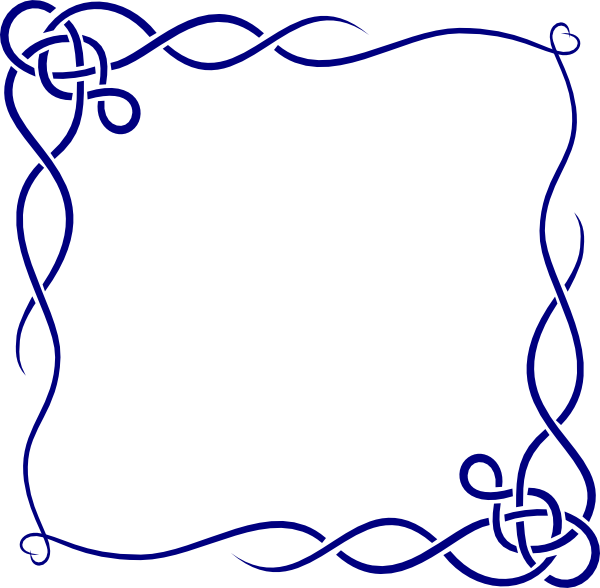 Leafless Vine Frame Clip Art At Clker Com Vector Online - Borders Design Black And White (600x588), Png Download