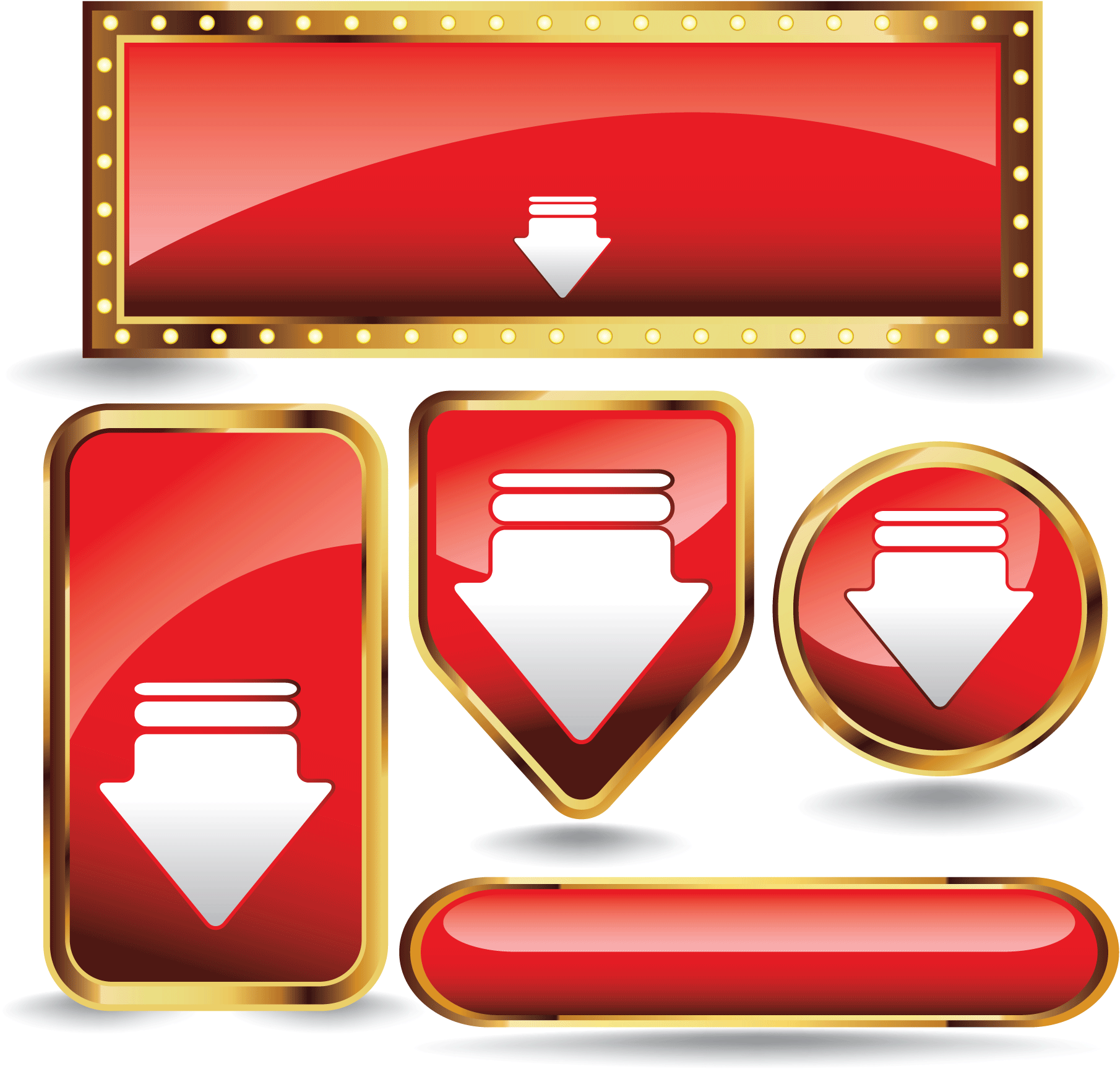 Gradient Button Transparent Image - Euclidean Vector (2000x2000), Png Download