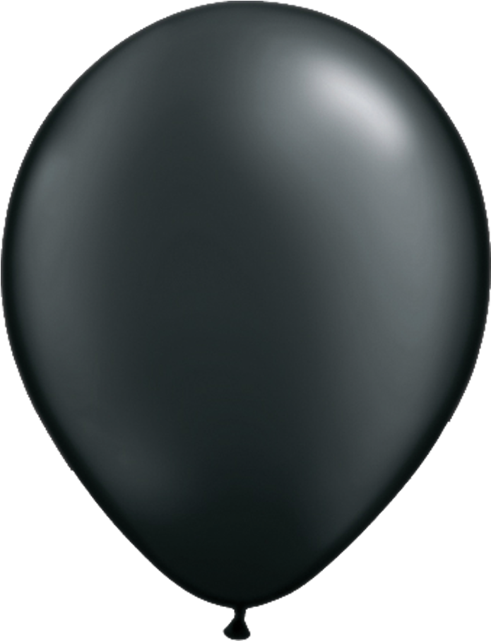 11" Pearl Black Latex Balloon - Printed Happy Birthday Latex Balloons (1140x972), Png Download
