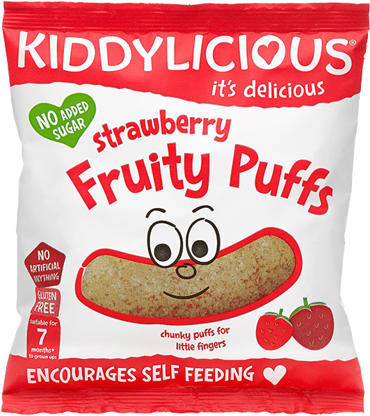 Kiddylicious Fruity Puffs Strawberry (624x624), Png Download