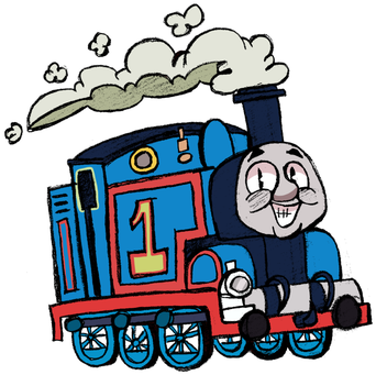Thomas The Tank Engine Clipart Rail Engine - Thomas The Tank Engine Art (350x350), Png Download