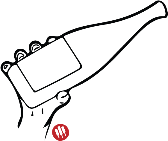 Black And White Wine Bottle Png (600x600), Png Download