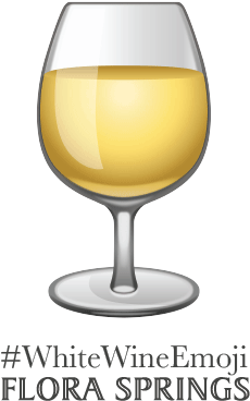 Flora Springs White Wine Emoji - Wine Glass (1000x387), Png Download
