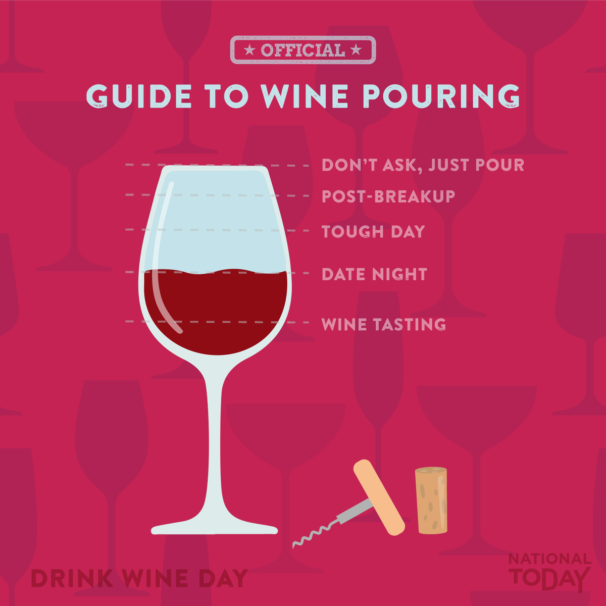 2 Replies 19 Retweets 45 Likes - National Drink Wine Day 2018 (1200x1200), Png Download