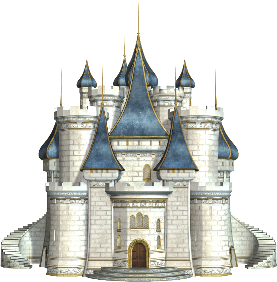 Cartoon Fairytale Castle Pattern - 卡通 夢幻 城堡 (1024x1044), Png Download