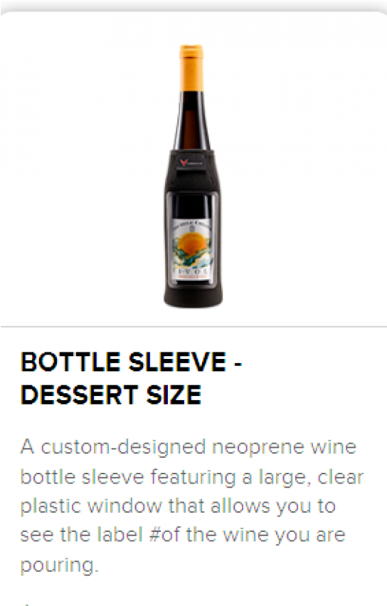 Coravin Dessert Wine Bottle Sleeve With Window (850x850), Png Download