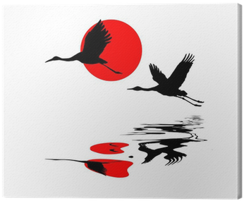 Vector Illustration Of The Cranes In Sky On Background - Revisiting Migration Issues In Pakistan (400x400), Png Download