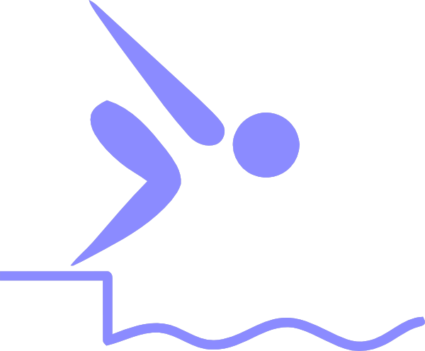 Silhouette - Swimming Pictogram (600x496), Png Download