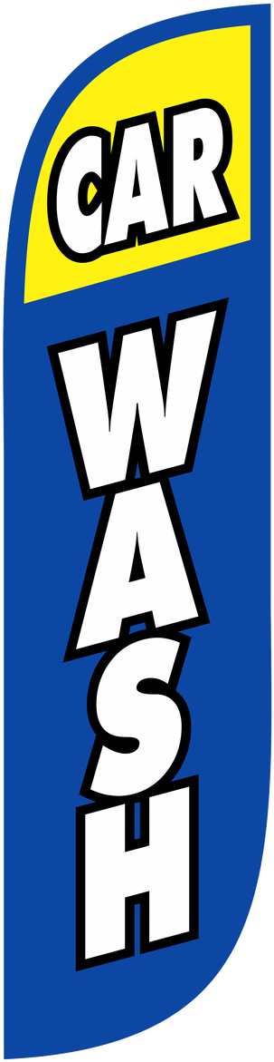 5ft Car Wash Feather Flag Blue & Yellow - Flag (1280x1280), Png Download