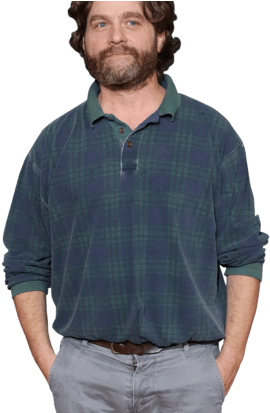 If You Like Seething Angst, The Spiritually Parched - Zach Galifianakis Walking (330x412), Png Download