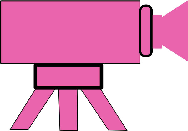 Movie Clip Art - Pink Clapperboard (600x521), Png Download