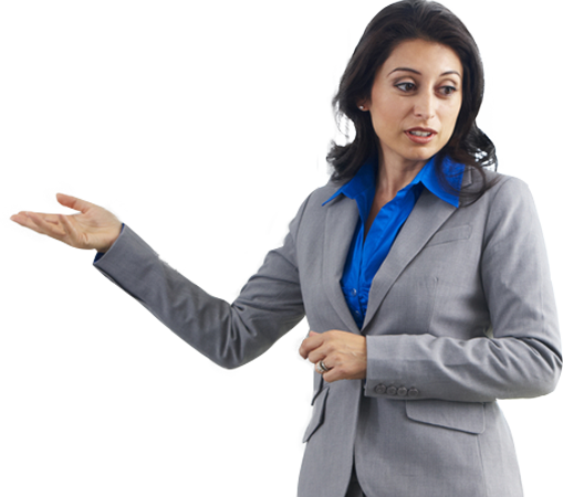 Presenter Png - Woman Giving Presentation (509x450), Png Download