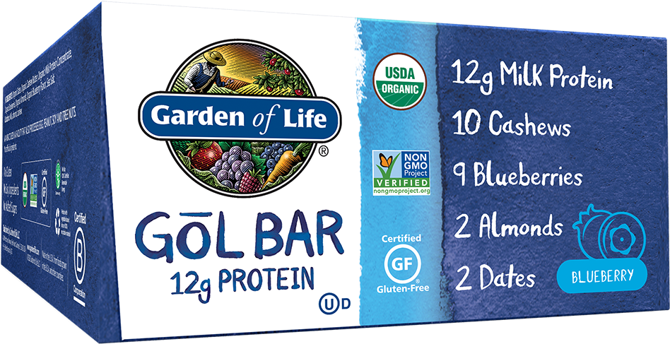 Garden Of Life Gol Bar, Blueberry Flavor, - Garden Of Life Gol Bar (1000x1000), Png Download