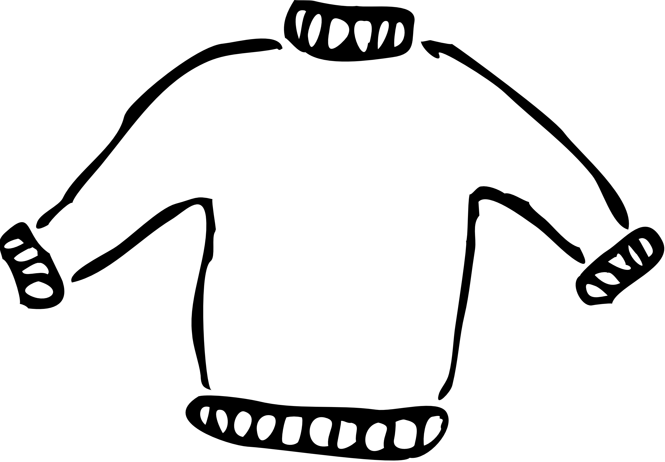Trends For Kids Clothes Clipart Black And White - Clothes Clip Art Png (2555x1774), Png Download