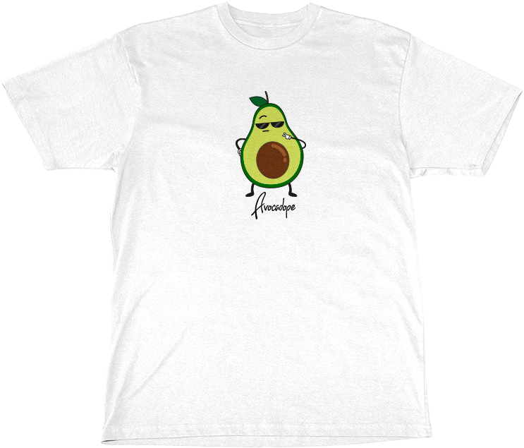 Avocado Tee White - Frog (1000x1000), Png Download