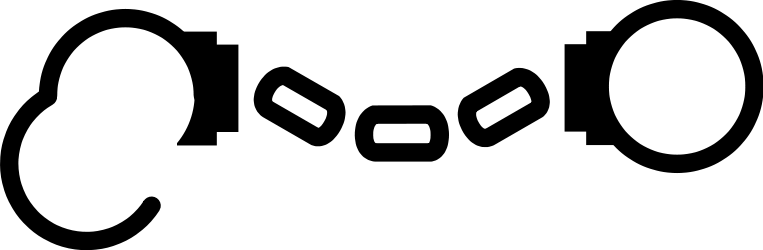 Hand Cuffs Cliparts - Symbol Criminal Justice System (763x250), Png Download