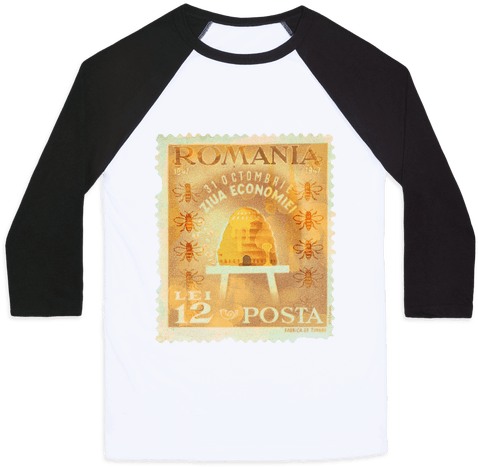 Romanian Bee Stamp Baseball Tee - Mess With Crabo You Get A Stabo Shirt (484x484), Png Download