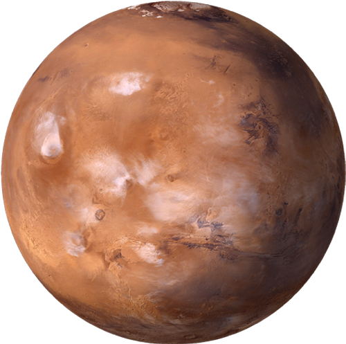Mars Is The Fourth Planet From The Sun - Mars Planet (594x566), Png Download