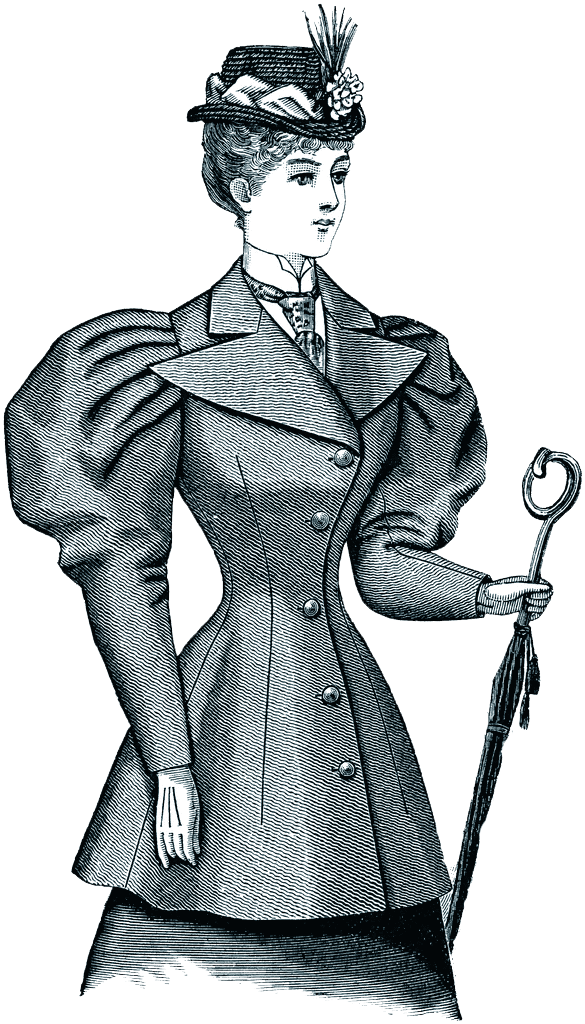 **free Vintage Digital Stamps** - Vintage Victorian Era Drawing (585x1024), Png Download