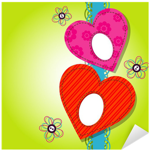 Vinilo Pixerstick Tarjeta De Felicitación Del Corazón, - Euclidean Vector (400x400), Png Download