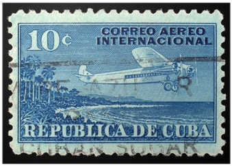 Cuba Vintage Airmail Postage Stamp Poster • Pixers® - Airmail (400x400), Png Download