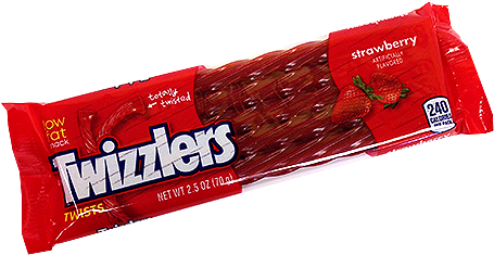 Twizzlers Strawberry Licorice Twists - Twizzlers Strawberry Twists - 2.5 Oz Packet (500x500), Png Download