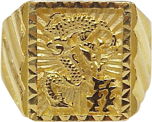 Chinese Dragon Gold Rings (511x511), Png Download