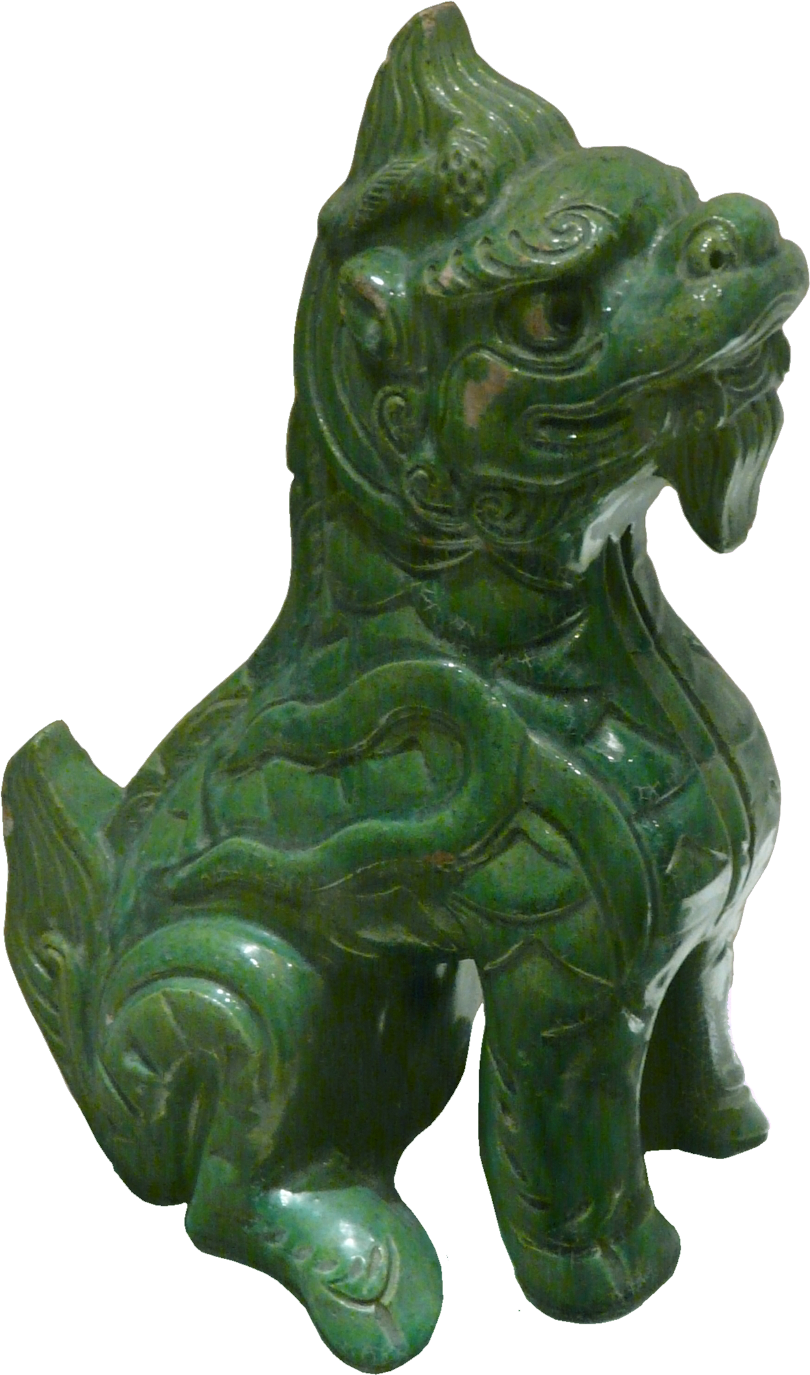 Little Greener Dragon - Museum Of Asian Art Of Corfu (1240x2040), Png Download