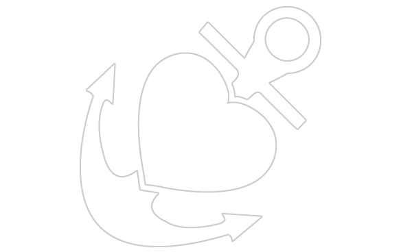 Anchor Clipart Big - Anchor With Heart Svg (584x368), Png Download