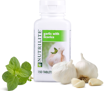 Nutrilite Garlic With Licorice For General Well-being - Garlic Nutrilite (437x380), Png Download